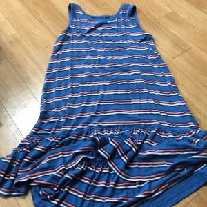 Super soft blue and orange striped dress sz small